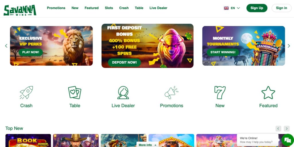 Savanna wins Homepage