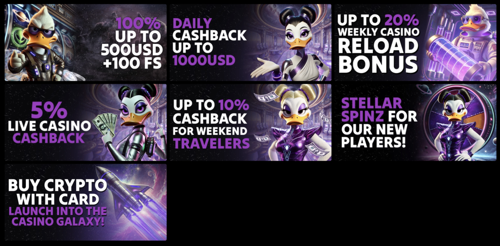 Freespinz welcome bonuses.