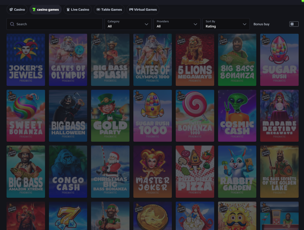 game options at casa casino