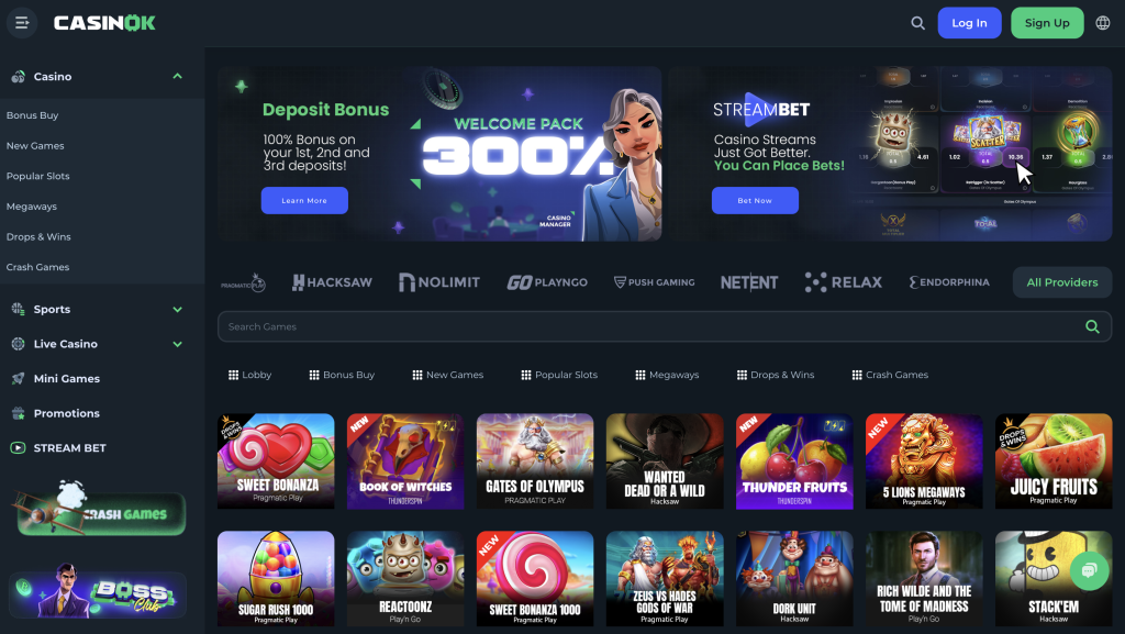 casinok game options