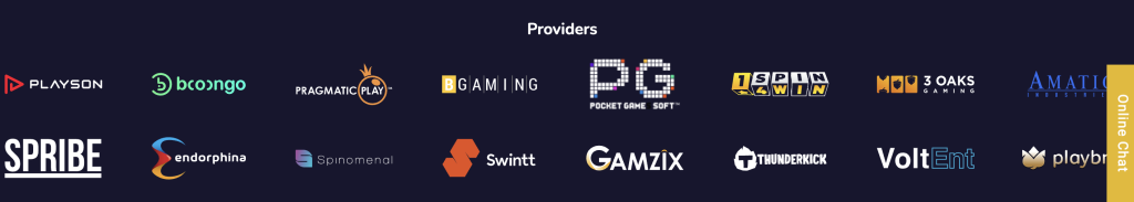 game providers at slotsEater casino