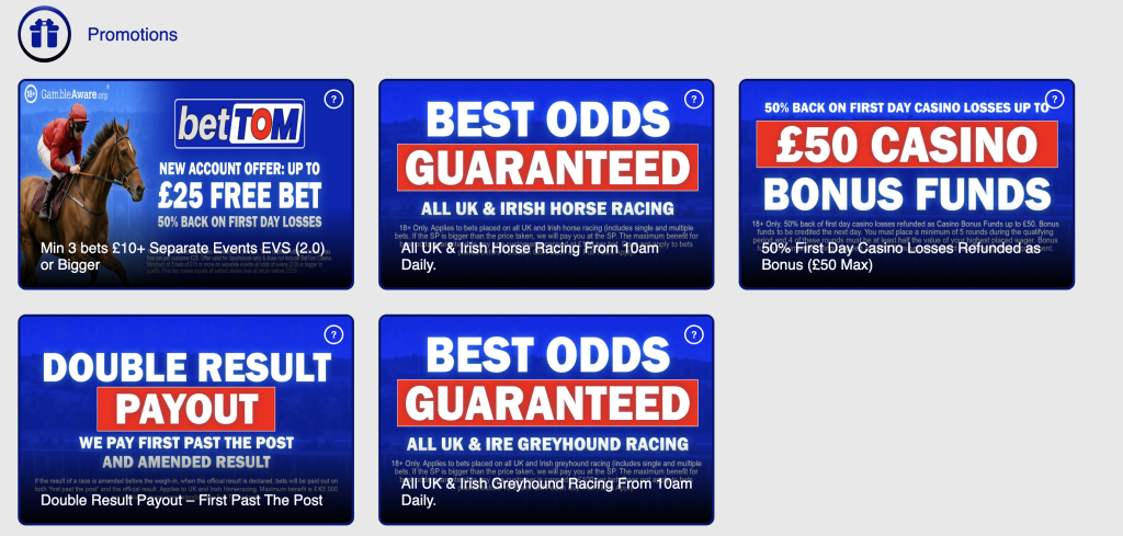 promotions at betTom casino