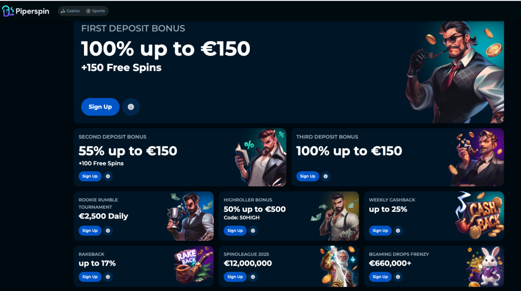 promotions at piperspin casino