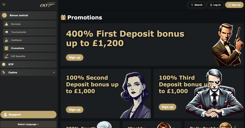 Casino 007 promotions 