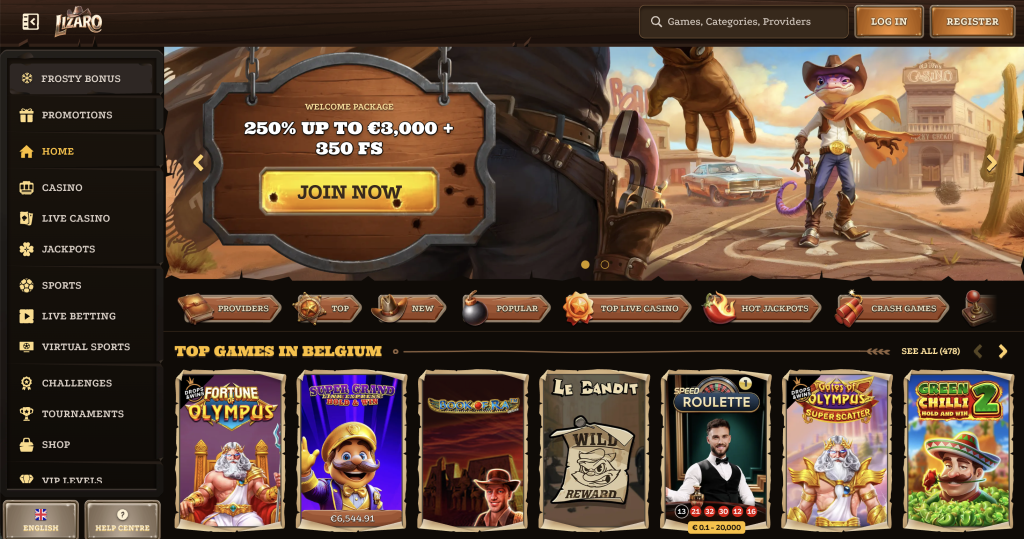 Lizaro Casino Games.