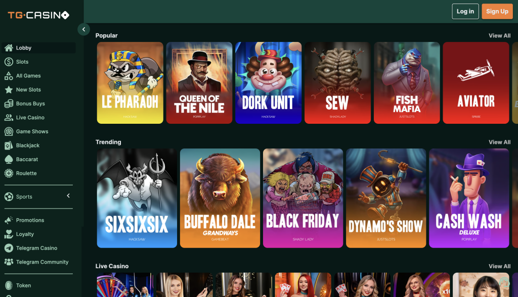 tg casino games