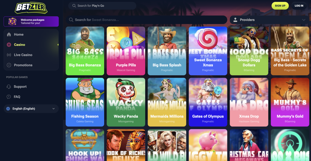 Betzter Casino Casino Games.