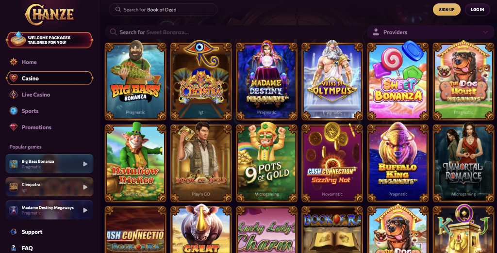 Chanze Casino Games
