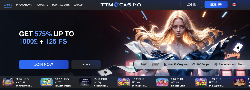 TTM Casino Welcome Bonus
