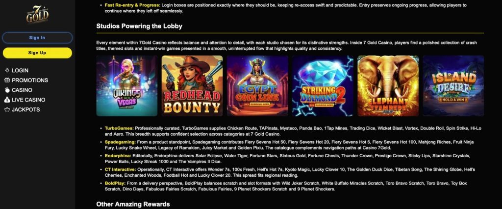 7Gold Casino game library