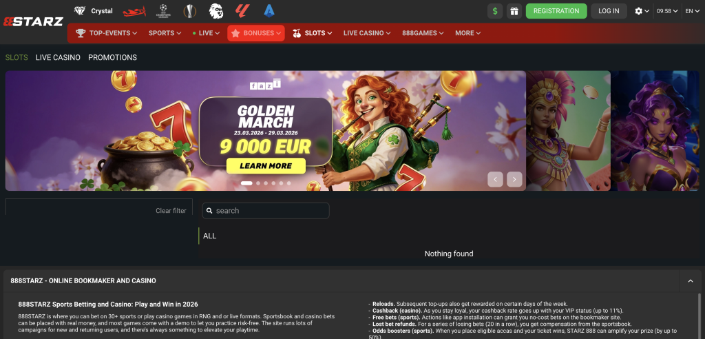 888 Starz Casino games